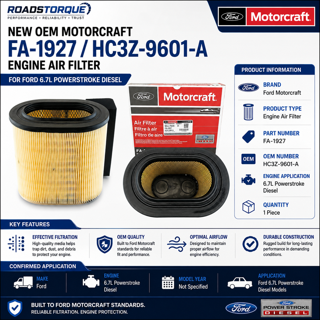 New OEM Ford Motorcraft 6.7L Powerstroke FA1927 HC3Z-9601-A Engine Air Filter