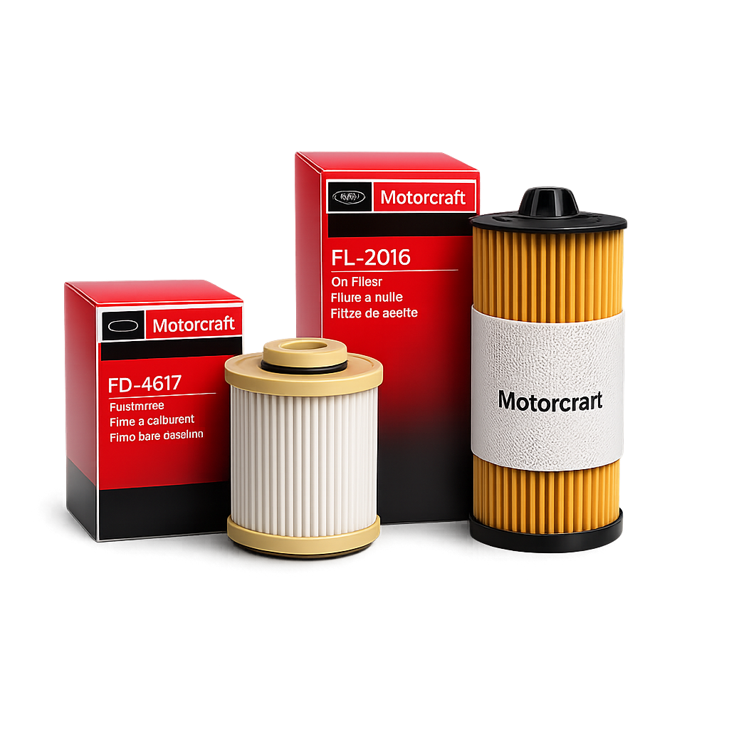 Motorcraft FD-4617 and FL-2016 Combo Pack of 2 | OEM Oil & Fuel Filter.