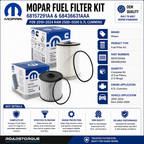 Mopar Fuel Filter Kit 68157291AA & 68436631AA for 2019–2024 Ram 2500–5500 6.7L Cummins