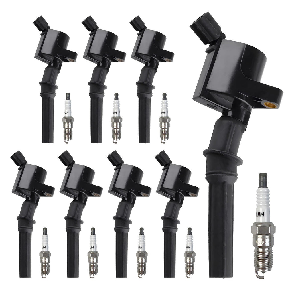 8 Set Motorcraft DG508 Ignition Coils & SP479 Spark Plugs for Ford F150 4.6L 5.4L