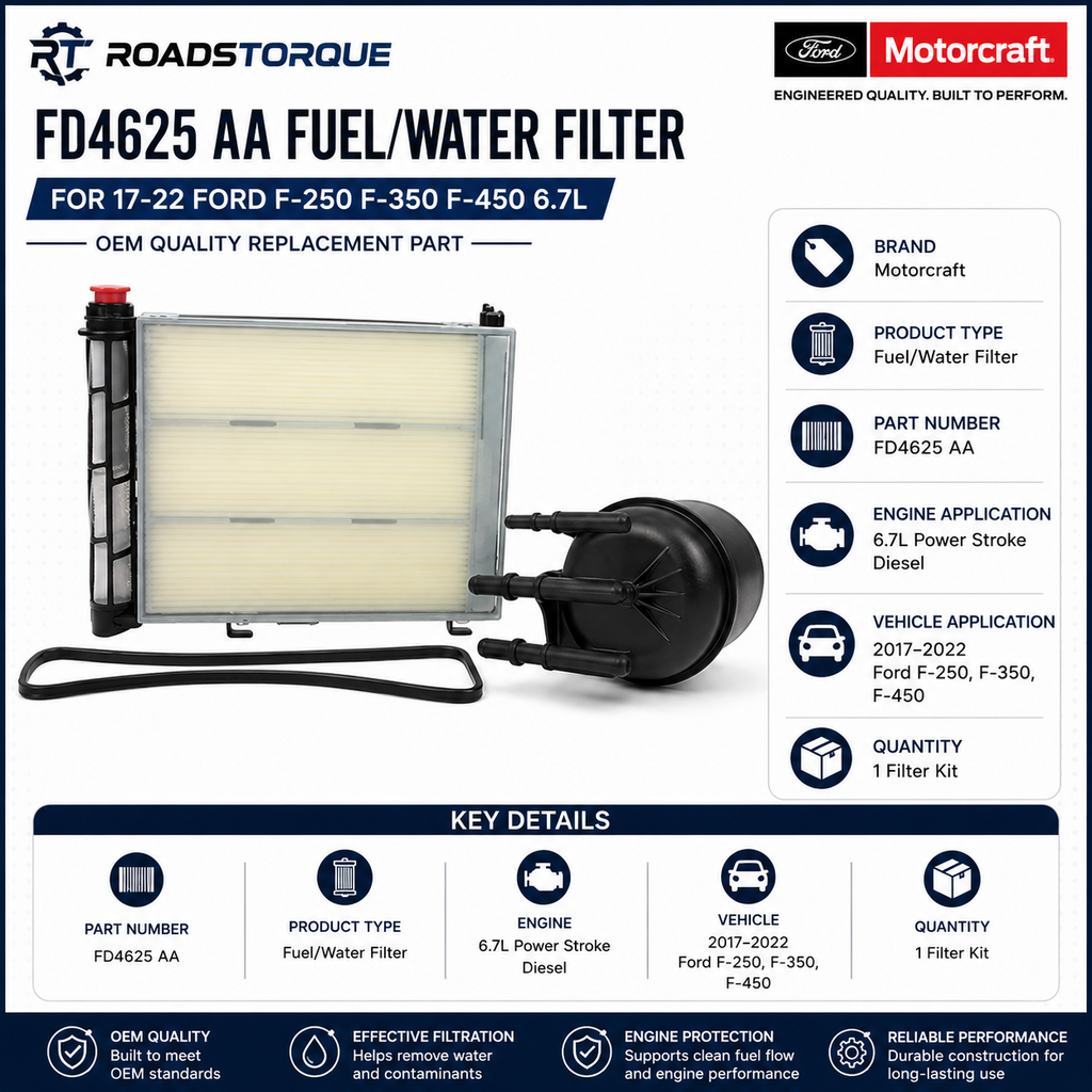 FD4625 AA Fuel/Water Filter for 17-22 Ford F-250 F-350 F-450 6.7L
