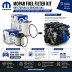 Mopar Fuel Filter Kit 68157291AA & 68436631AA for 2019–2024 Ram 2500–5500 6.7L Cummins